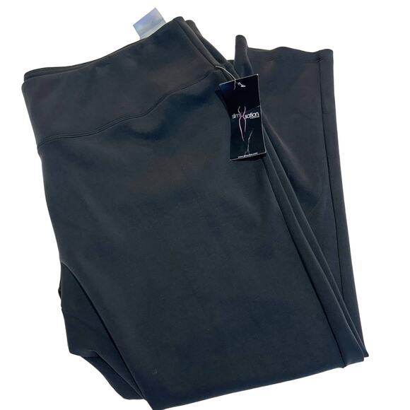 Slim- Station Suede Black Leggings 3X - Picture 1 of 5